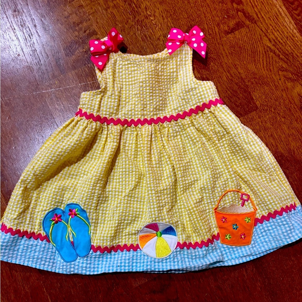 Yellow Gingham beach dress